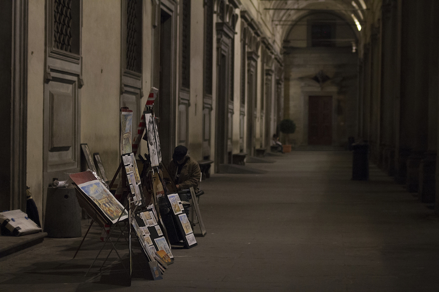 Outside Uffizi